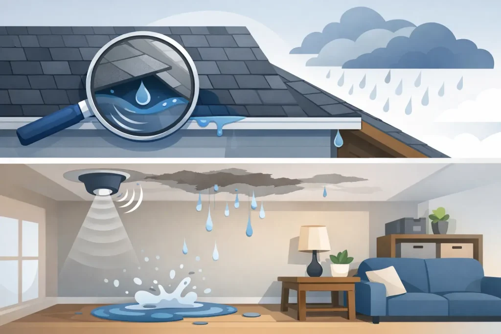 Roof Leak Detection Before Water Damage Spreads